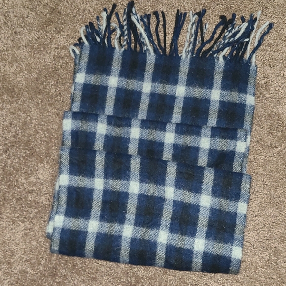 Joseph & Feiss Accessories - Joseph & Feiss Blue and Gray Wool Scarf